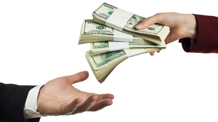 receiving money
